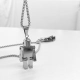stainless steel necklace New Fashion astronauts Pendant Choker trendy hip hop Necklace Eco-Friendly Boho Chain Necklace chain