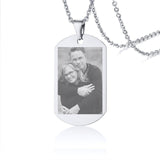 Mens Personalized Dog Tag Necklace Husband Boyfriend Gift for Dad Stainless Steel Custom DogTags